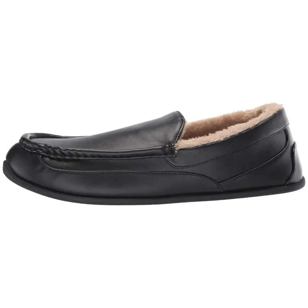Deer Stags Men Spun Slip On Plush Loafer Slippers Size US 8M Black Vegan